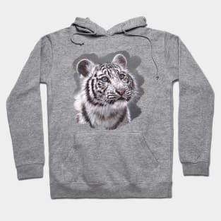 White Tiger Cub painting Hoodie